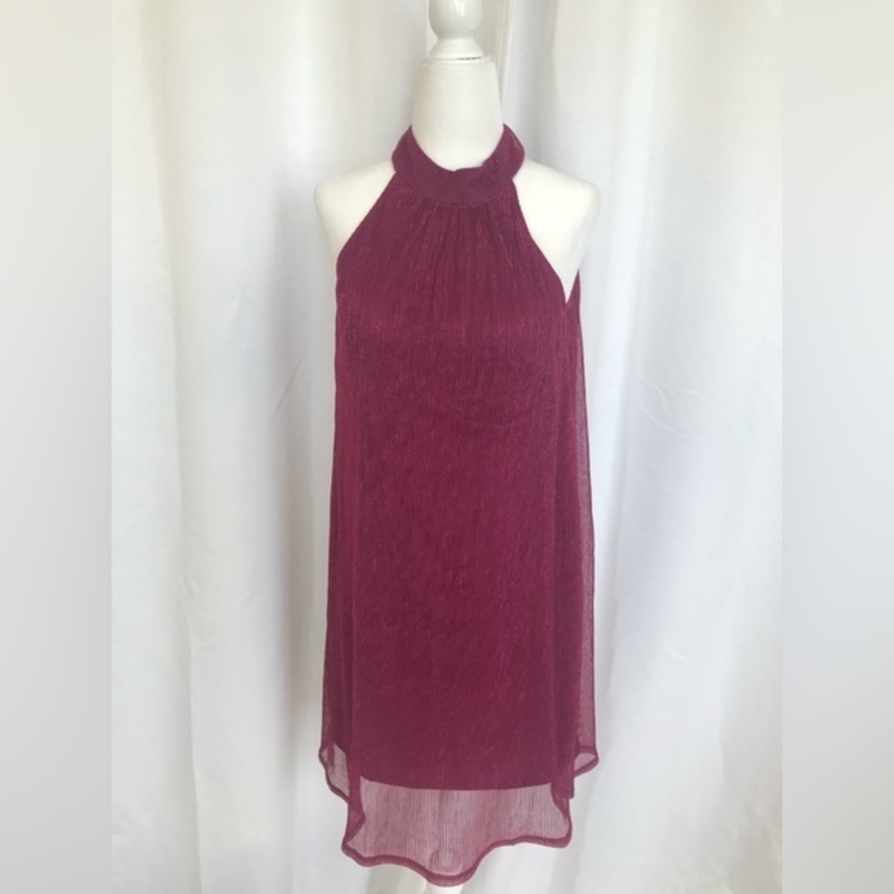 Women's Nine West Mockneck Swing Mini Dress Sz S